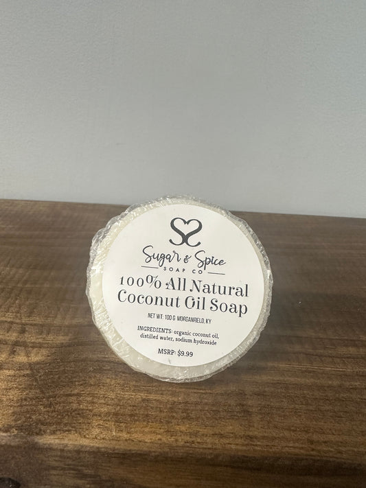 100% All Natural Coconut Oil Soap