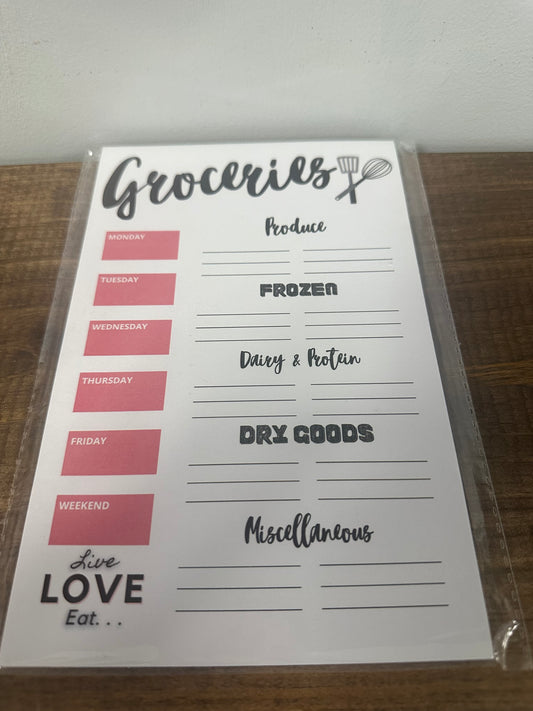 Groceries Pad Notepads