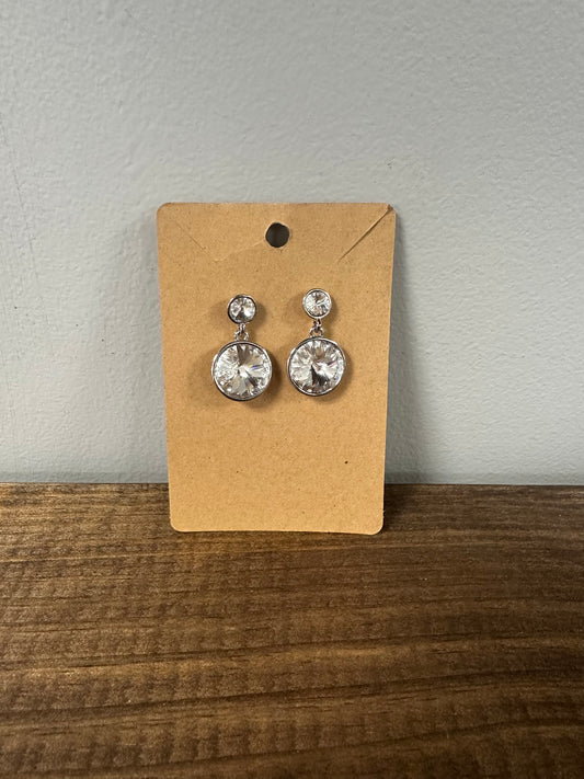 Two Tiered Crystal Earrings